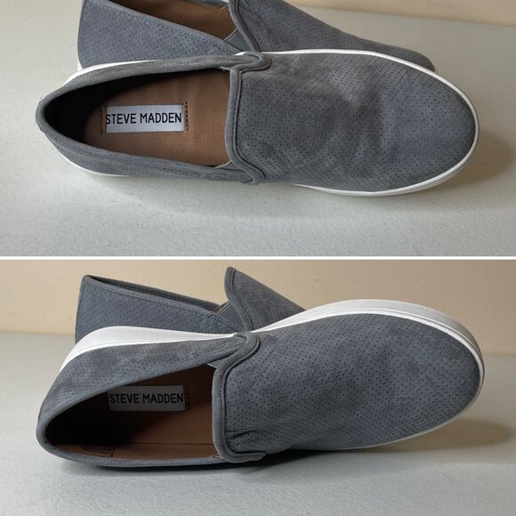 Steve Madden Gracy Gray Slip On Loafer Sneakers Size 8 - Picture 5 of 16